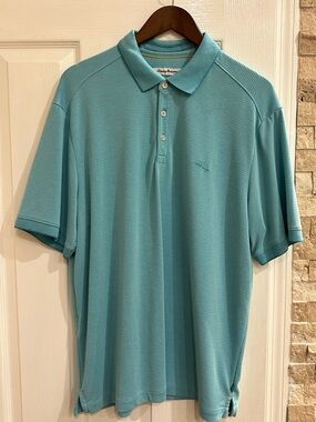 Tommy Bahama Men’s Aqua Teal Polo Shirt